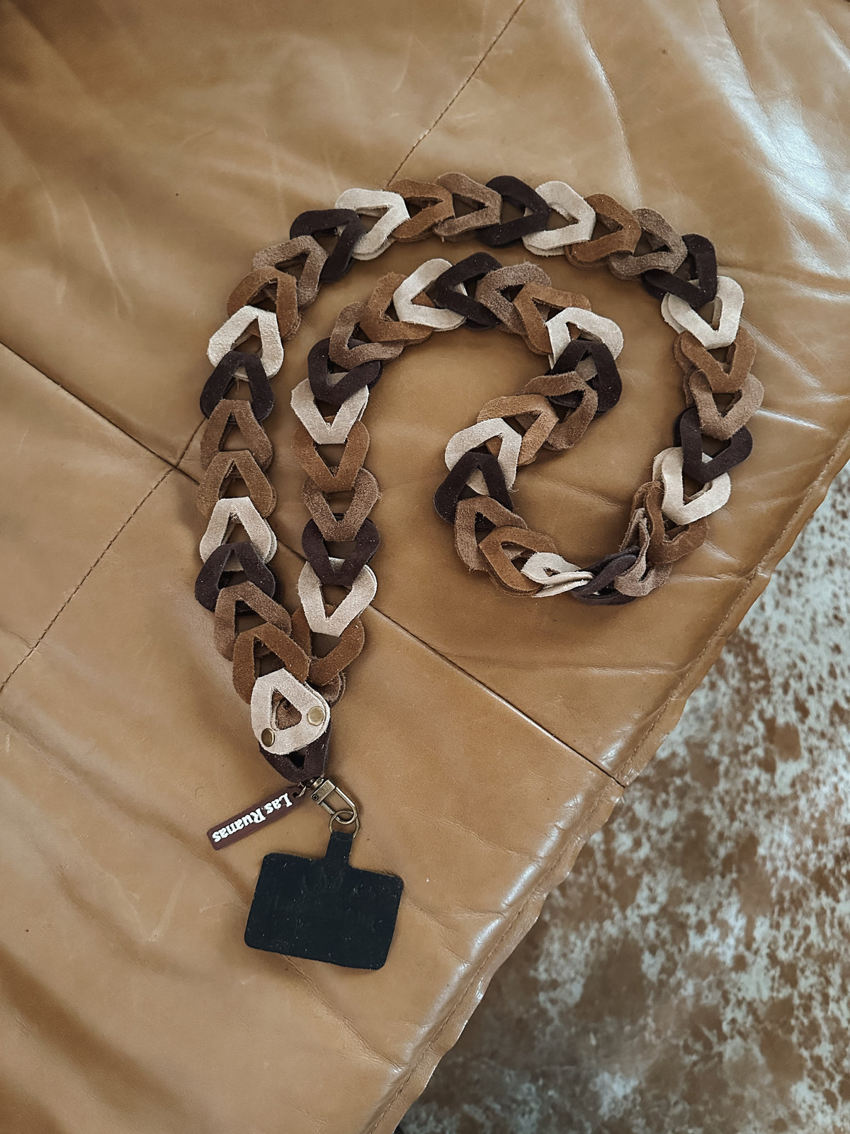 Correa para celular larga – choco + crudo + visón