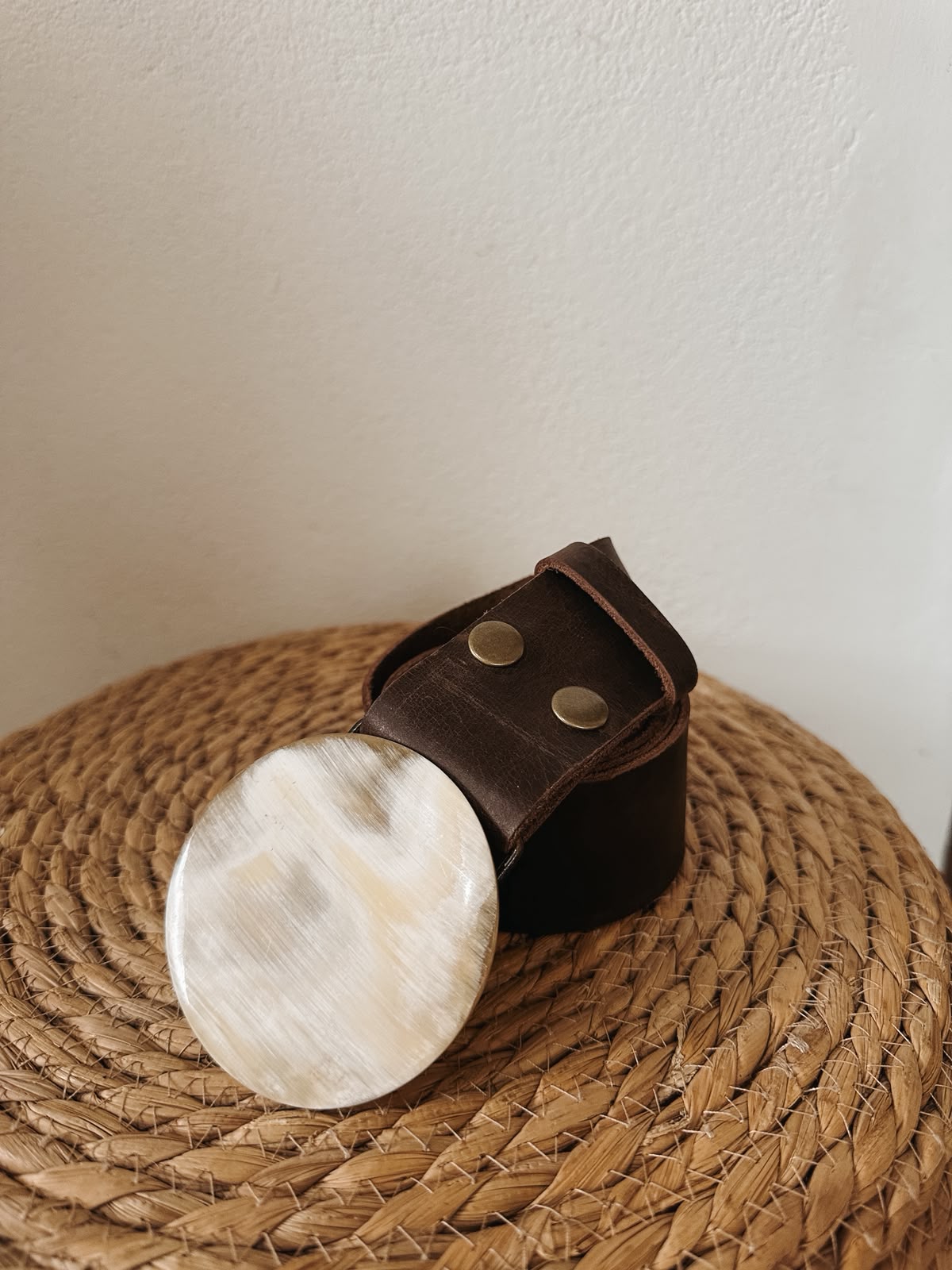 Cinto – Hebilla guampa redonda