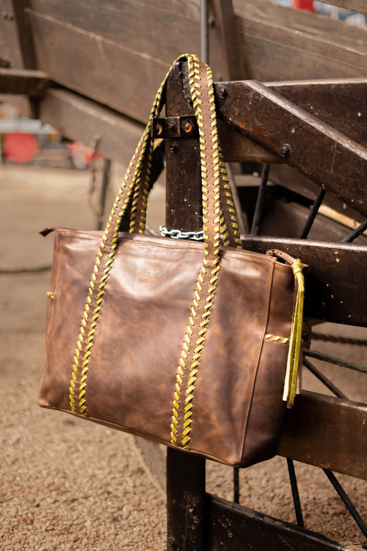 Cartera Heredera Chocolate con pistacho