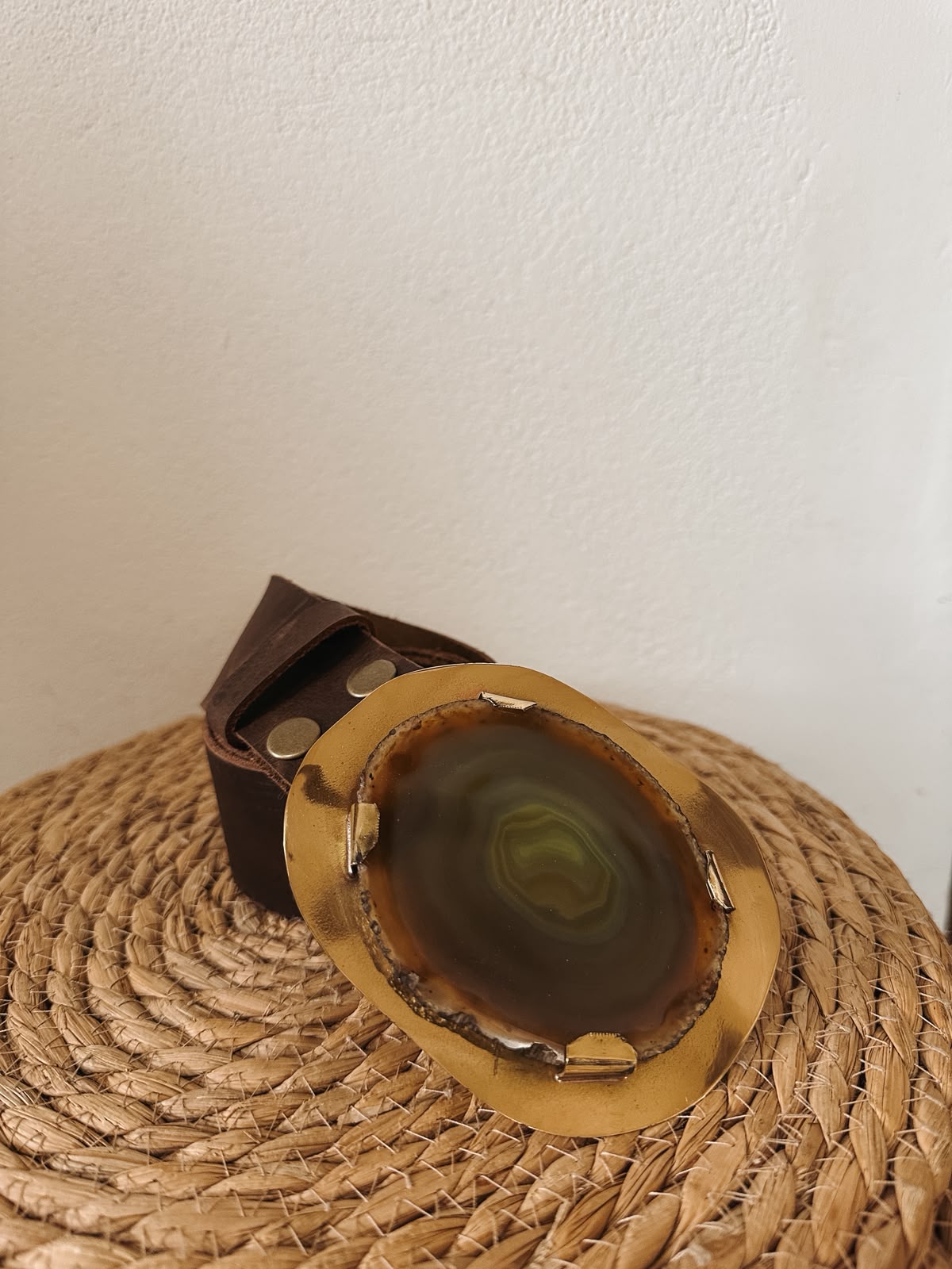 Cinto – Hebilla piedra marrón/verde