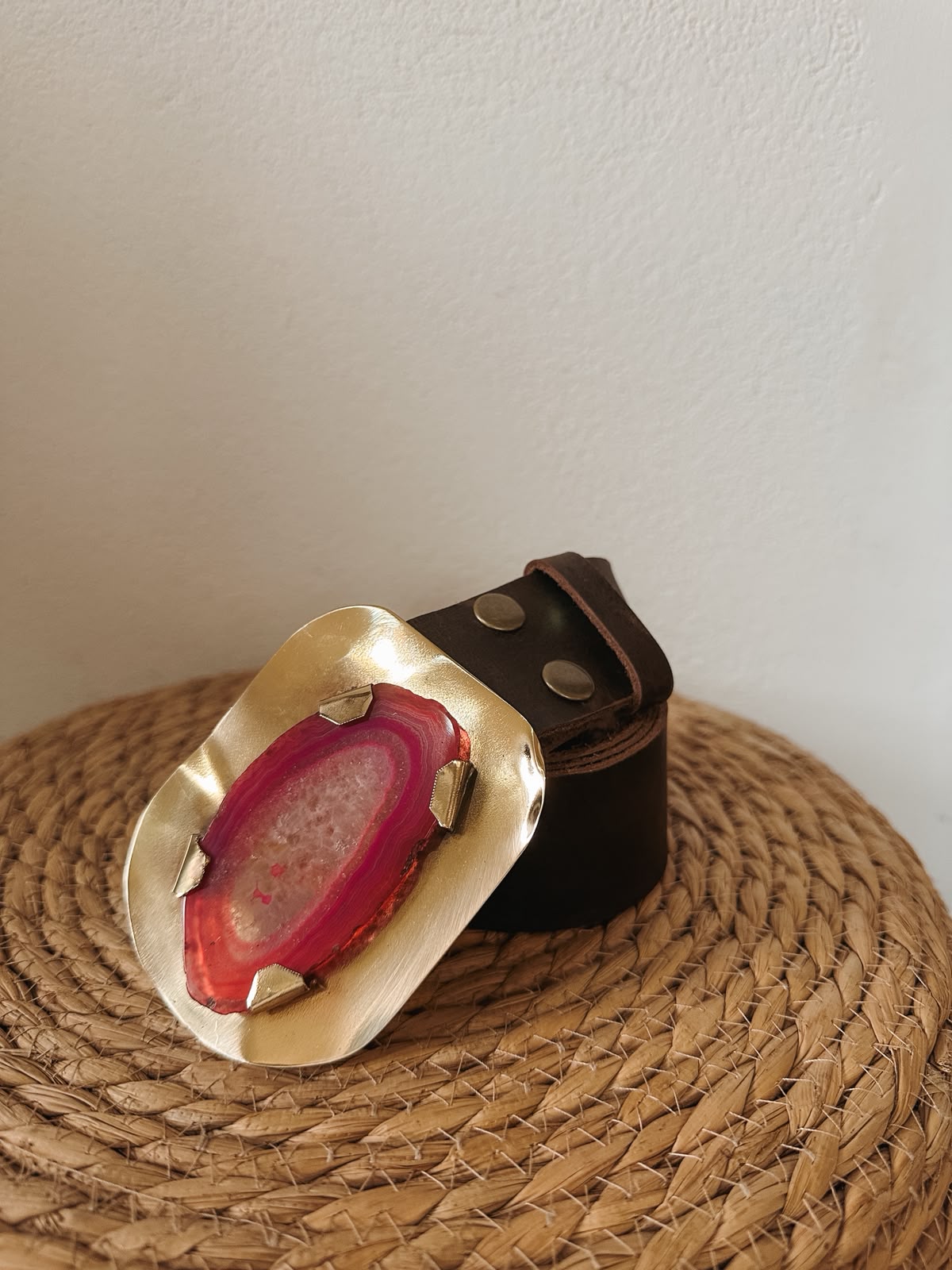 Cinto – Hebilla piedra fucsia