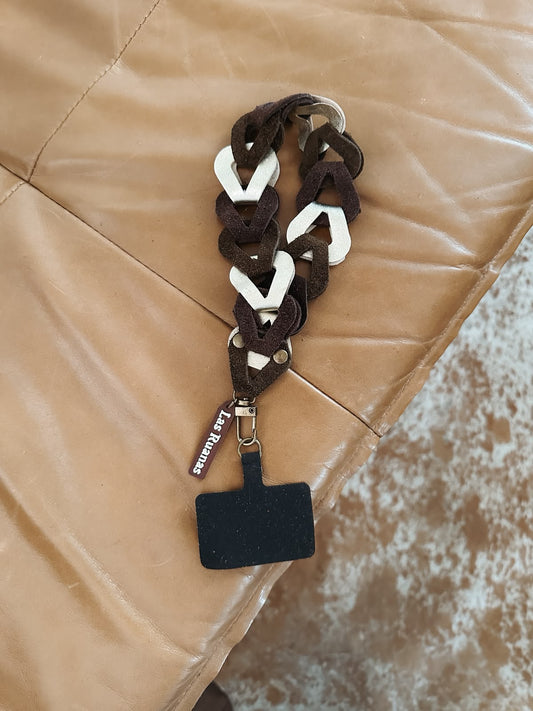 Correa para celular corta – choco + champagne