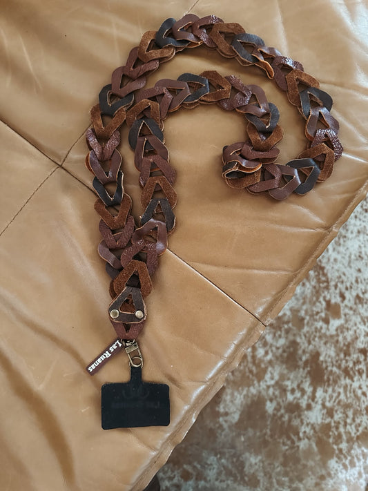 Correa para celular larga – choco jaspeado + tostado + camel