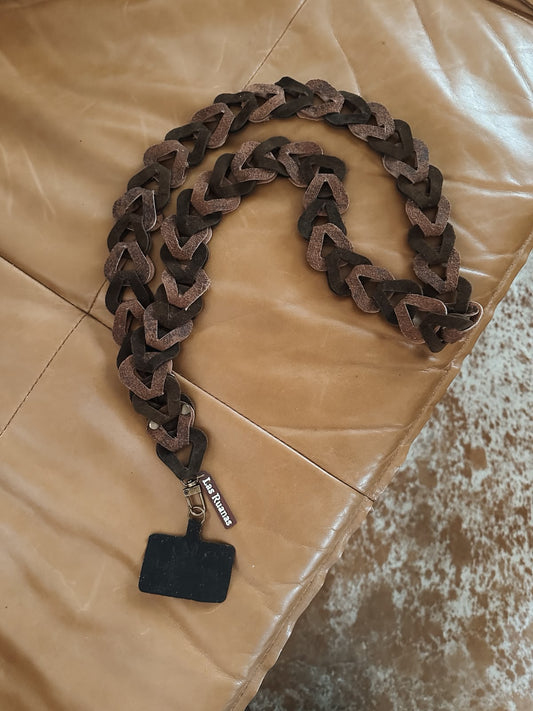 Correa para celular larga – choco liso + choco salpicado
