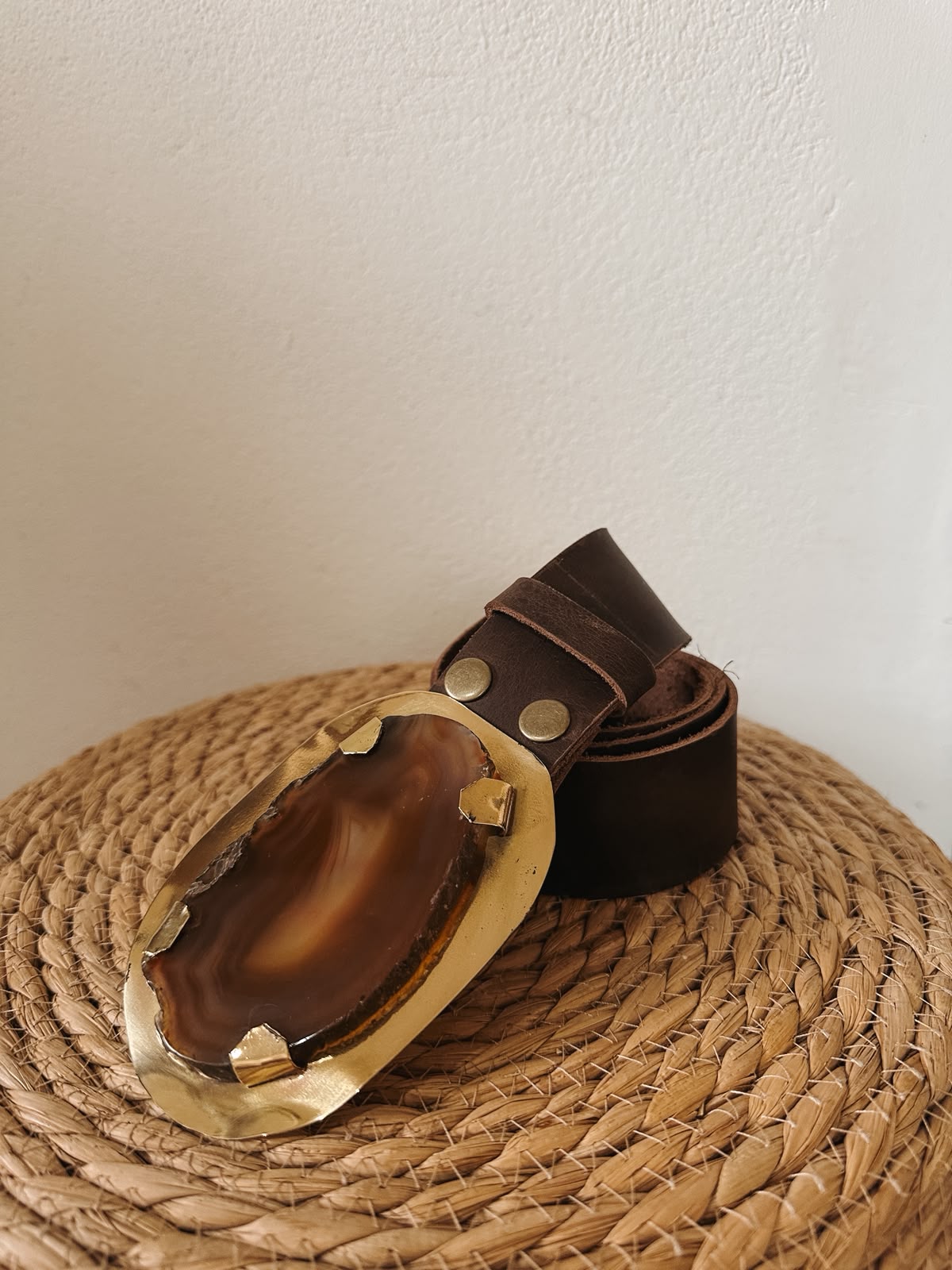 Cinto – Hebilla piedra marrón N°1