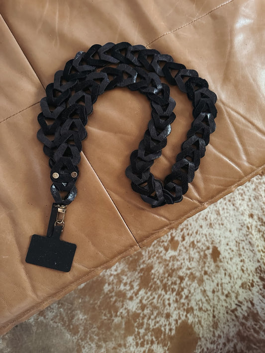 Correa para celular larga – negro brillo + negro mate