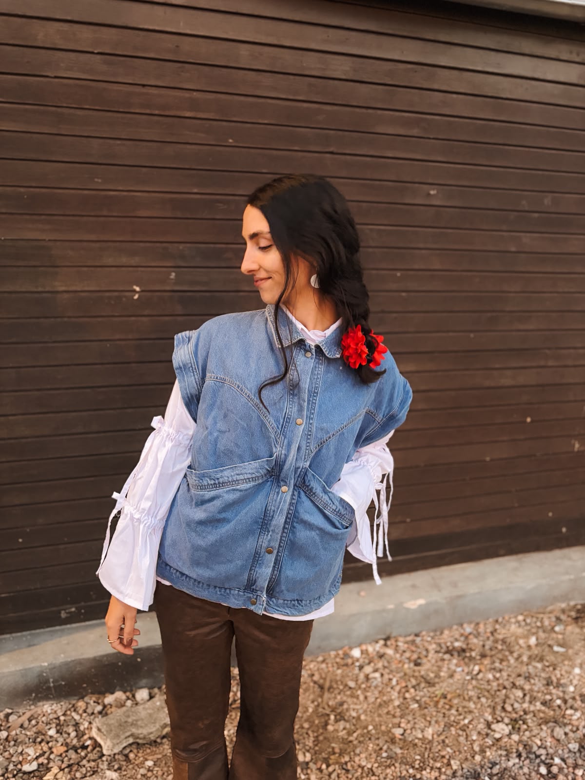 Campera de Jean 2 en 1 hecha a mano, edición única — Las Ruanas — imagen 4