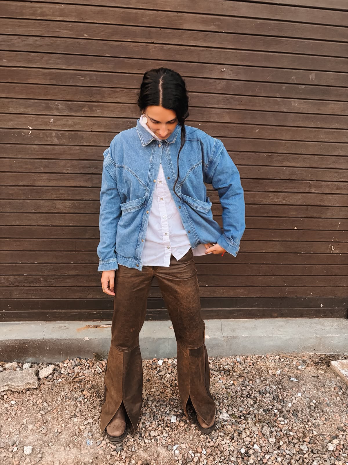 Campera de Jean 2 en 1 hecha a mano, edición única — Las Ruanas