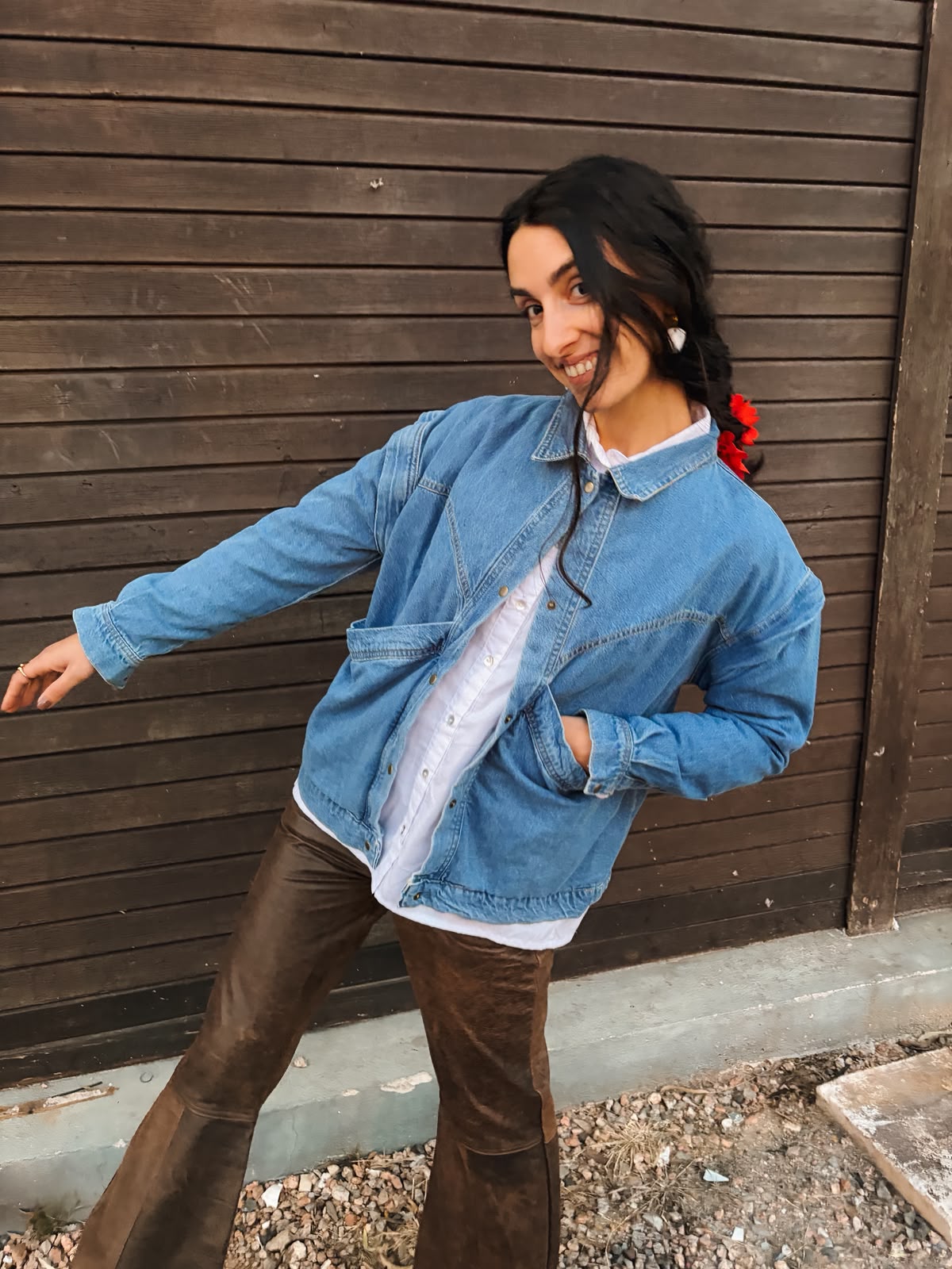 Campera de Jean 2 en 1 hecha a mano, edición única — Las Ruanas — imagen 2