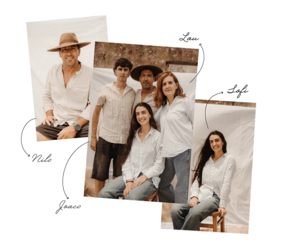 Nilo, Joaco, Lau y Sofi — la familia de Las Ruanas
